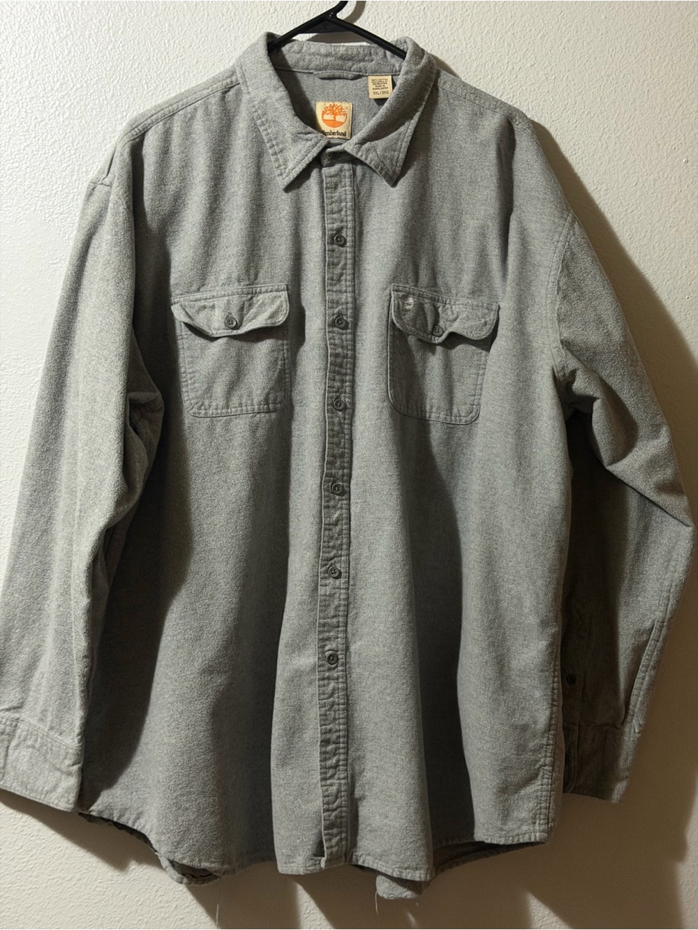 Timberland Classic Gray Thick Flannel Size 3XL - Picture 7 of 13